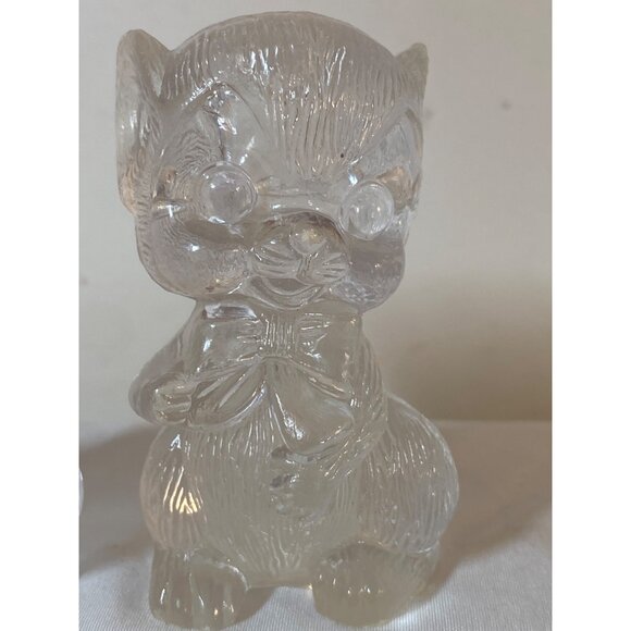 Mice Bows Salt Pepper Shakers Andromorphic Lucite Hard Clear Acrylic Hong Kong - Picture 6 of 8